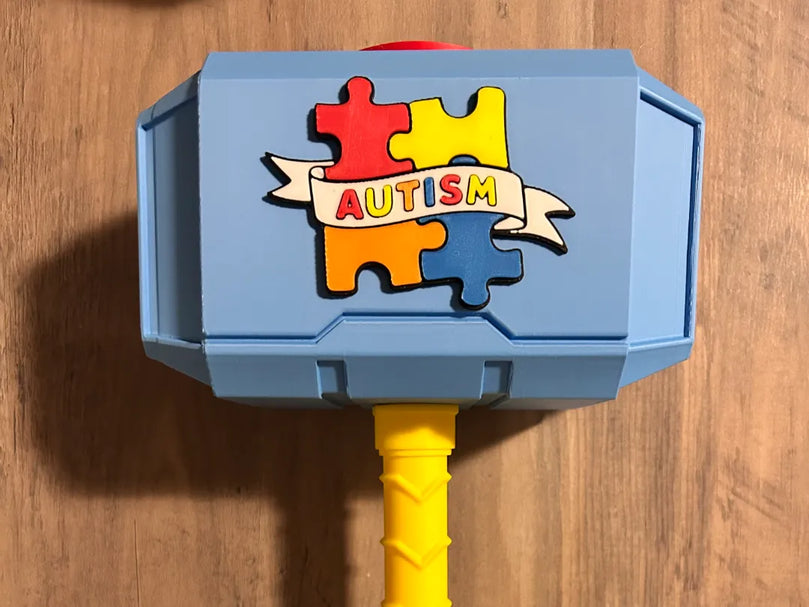Autism Awareness Mjolnir — Thor's Hammer by 3D Printify