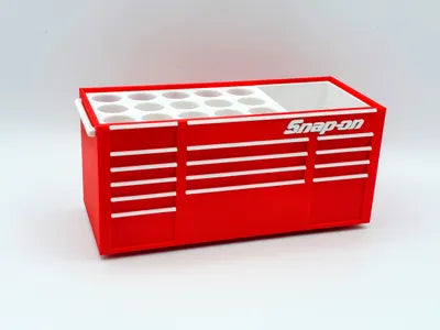 Snap-on Toolbox Pen Holder - 3D Printed Desk Organizer