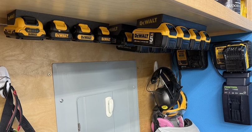DeWalt 12V and 20V Battery Holders (3 Pack) Charger Mount