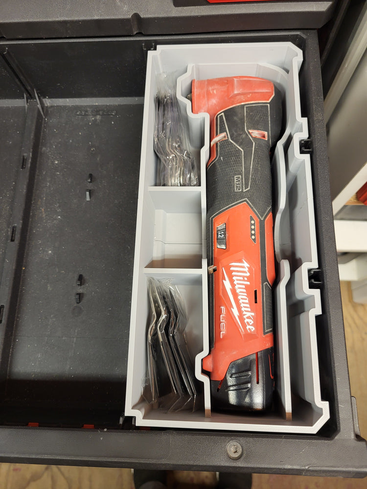 Milwaukee PACKOUT 2 & 3-Drawer Tool Box M12 FUEL Multitool Drawer Insert