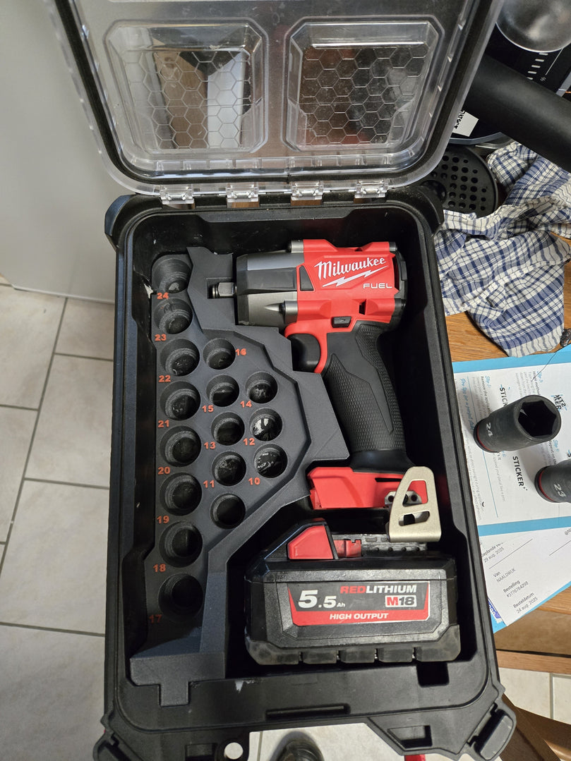 Milwaukee PACKOUT Insert for M18 Fuel Mid - Torque Impact Wrench & 1/2" Socket Set