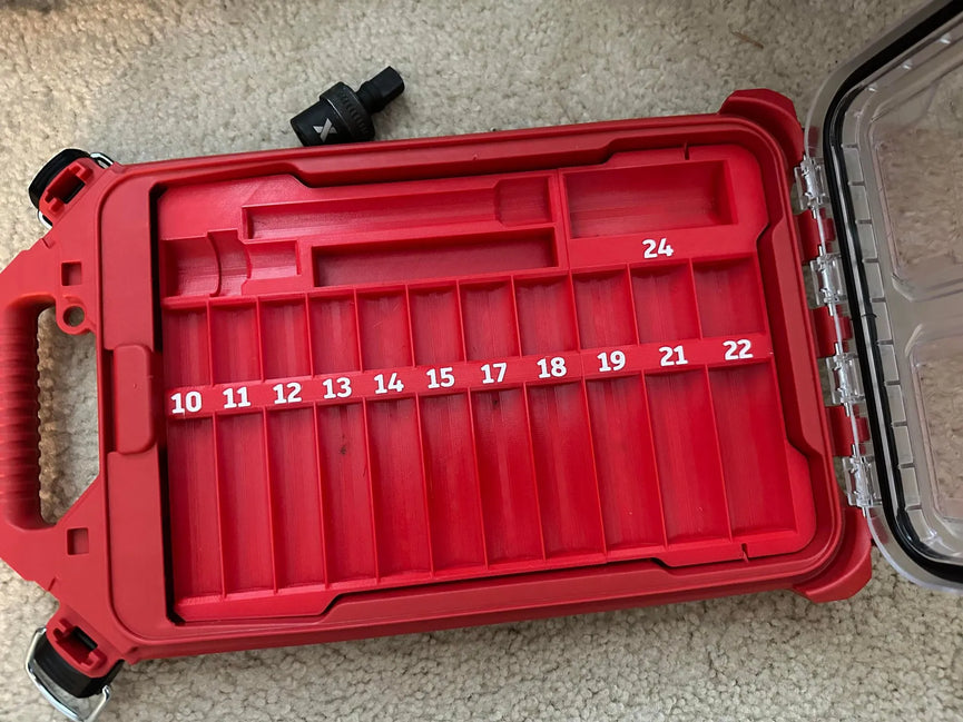 Milwaukee PACKOUT Slim Low - Profile Organiser 1/2 Inch Impact Socket Insert