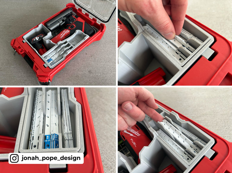 Milwaukee Packout Insert for M12 FUEL Jigsaw & Accessories – Fits 48228435 Compact Organiser