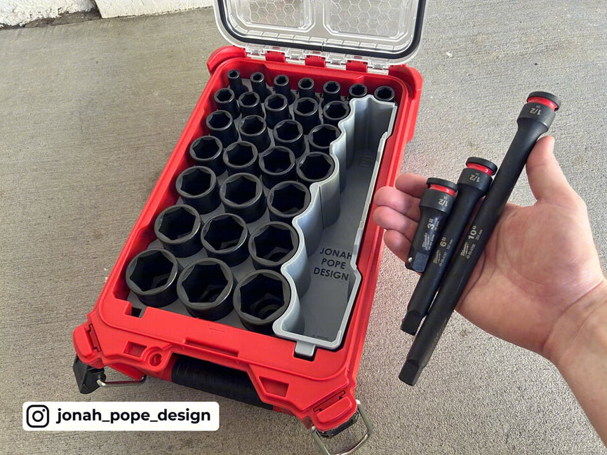 Milwaukee 1/2" Shockwave Metric Socket Set 29PC for Fits Milwaukee PACKOUT Organiser...