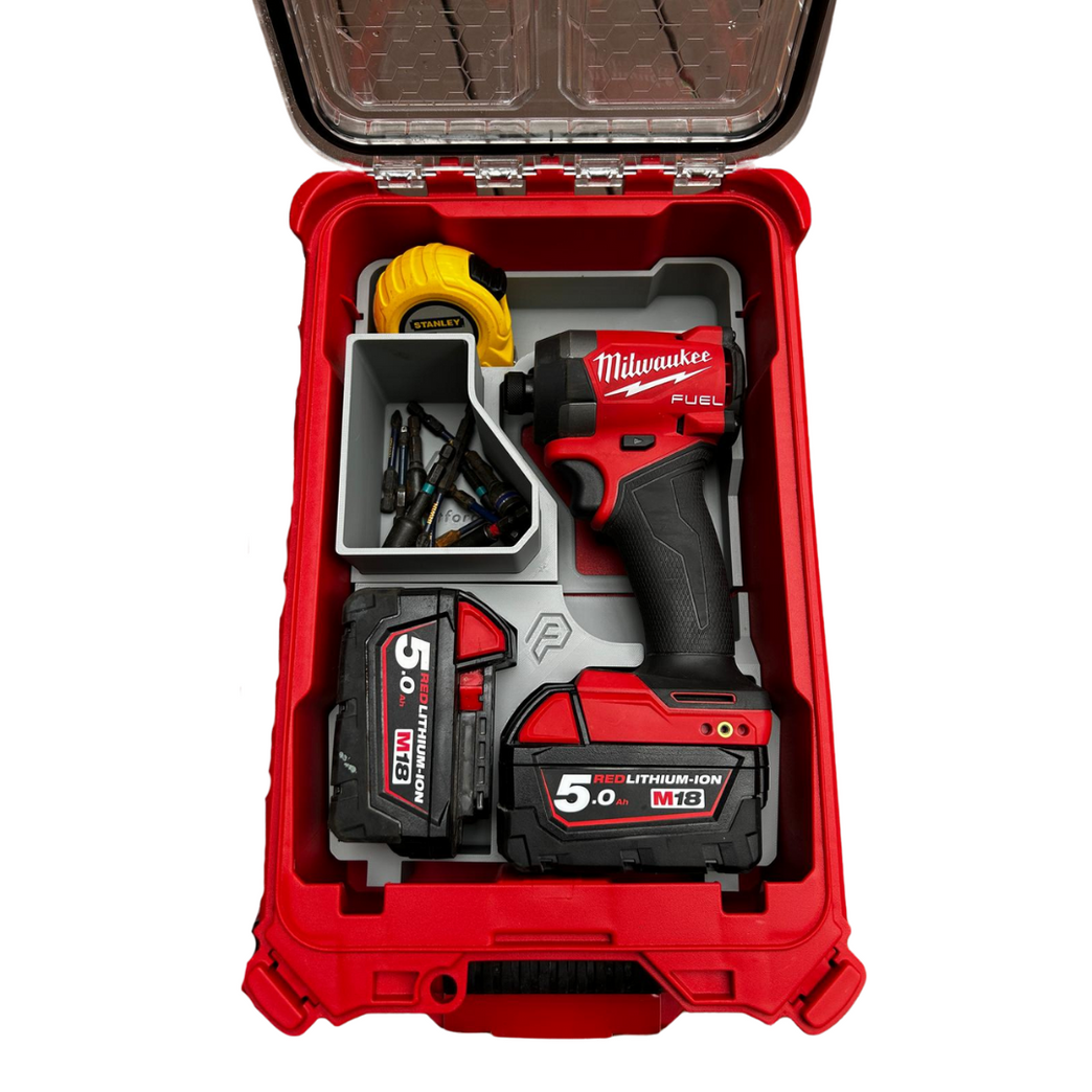 Milwaukee PACKOUT Insert – M18 Gen 3 Impact Driver & Battery Holder (3D Printed)