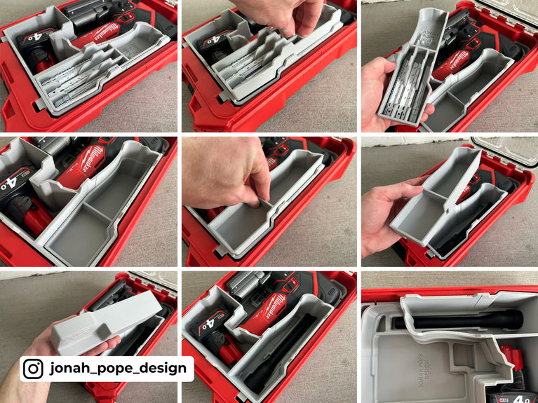 Milwaukee Packout Insert for M12 FUEL Jigsaw & Accessories – Fits 48228435 Compact Organiser