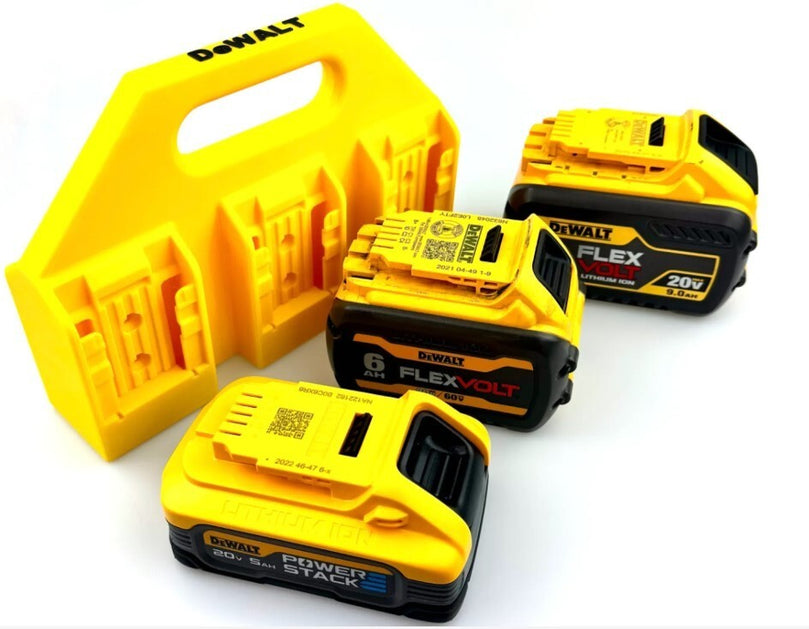 DeWALT Battery Caddy - Fits 6 DeWALT 20V Max Bat (3D Printed)