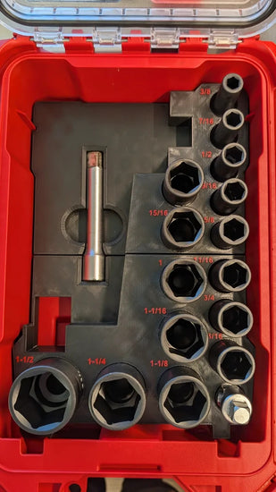 Packout Insert for M18 1/2" Wrench & 15pc SAE Sockets – Model 8435