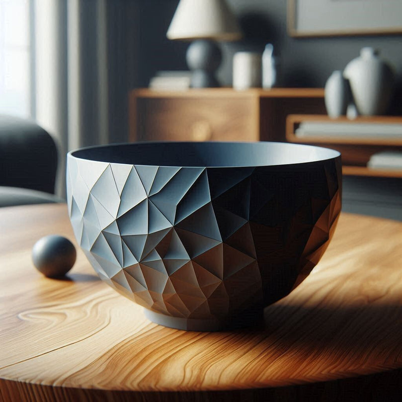 3D Printed Large Low-Poly Shell Snack Tray – Stylish and Functional