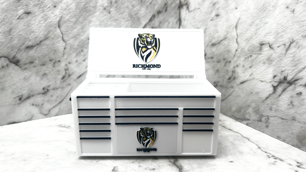 AFL Richmond  Toolbox Pen Holder - 3D Printed Desk Organizer