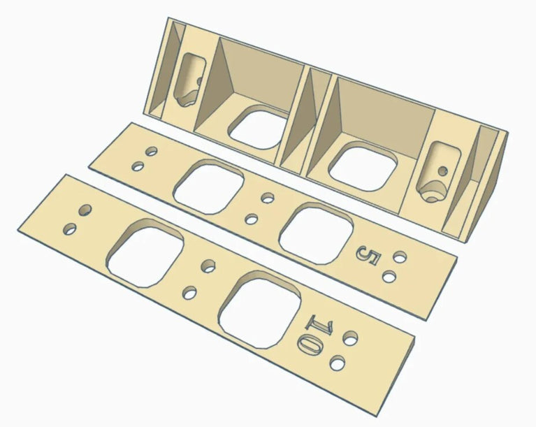 Eufy 2K (Battery/Wired) Doorbell Wedge 35-55 Degrees Kit  (3D Printed - ABS)