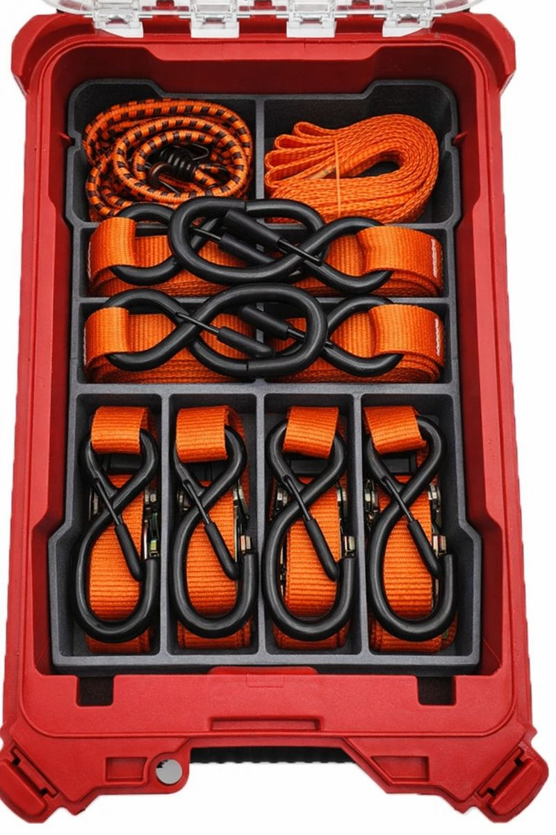 Milwaukee PACKOUT Organiser Insert – Ratchet Strap & Tie-Down Storage Insert | PACKOUT Insert