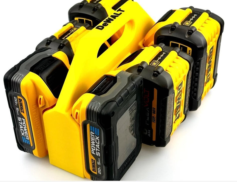 DeWALT Battery Caddy - Fits 6 DeWALT 20V Max Bat (3D Printed)