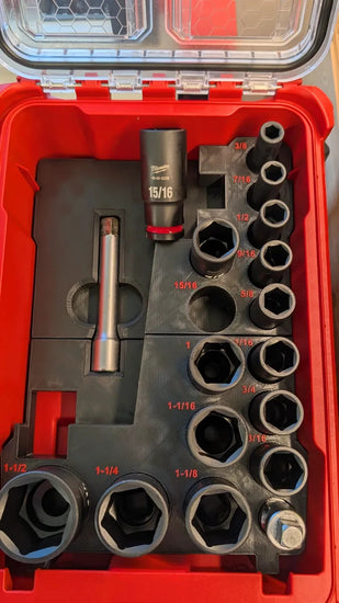 Packout Insert for M18 1/2" Wrench & 15pc SAE Sockets – Model 8435