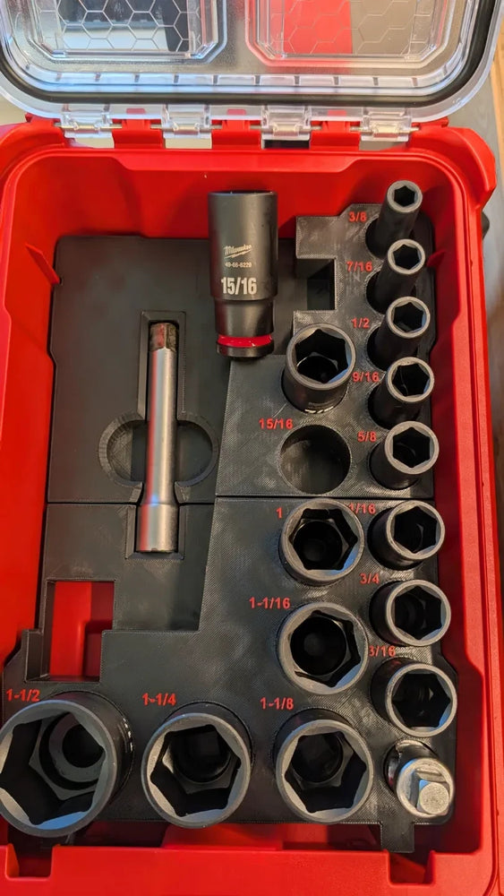 Packout Insert for M18 1/2" Wrench & 15pc SAE Sockets – Model 8435