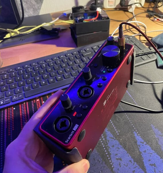 3D Printed Focusrite Scarlett 2i2 Under desk Mount (PETG)