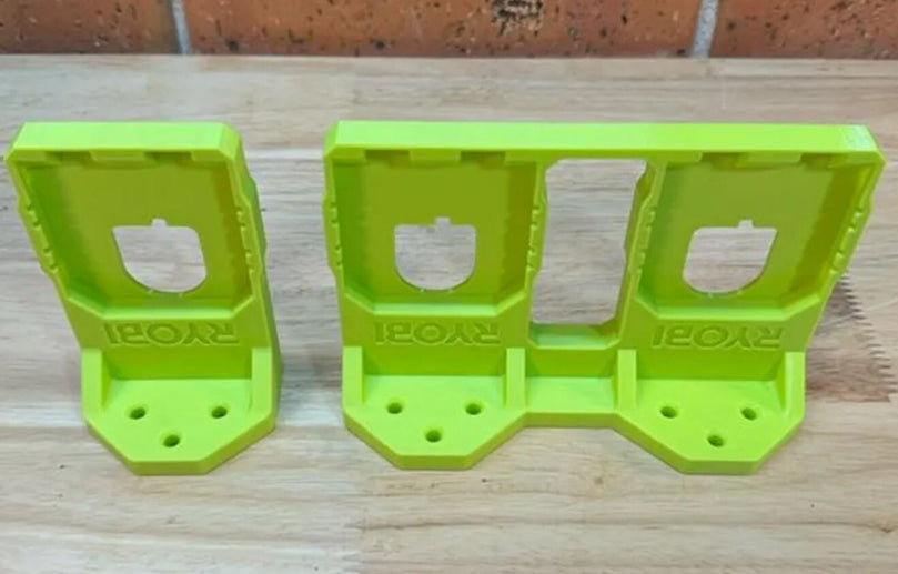 Ryobi One+ 18V Battery Mount - Secure Storage Solution - 3D Printed