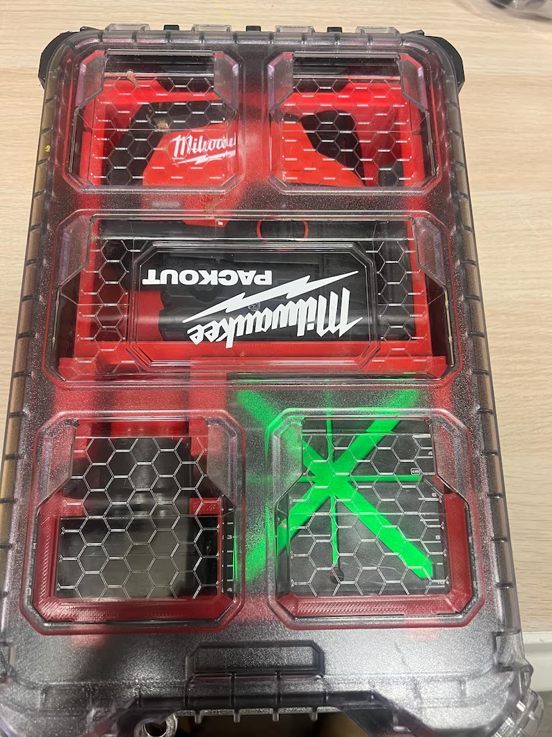 3D Printed Tray for Milwaukee Packout M12 CLLP Laser Level – 4932464083 Compact