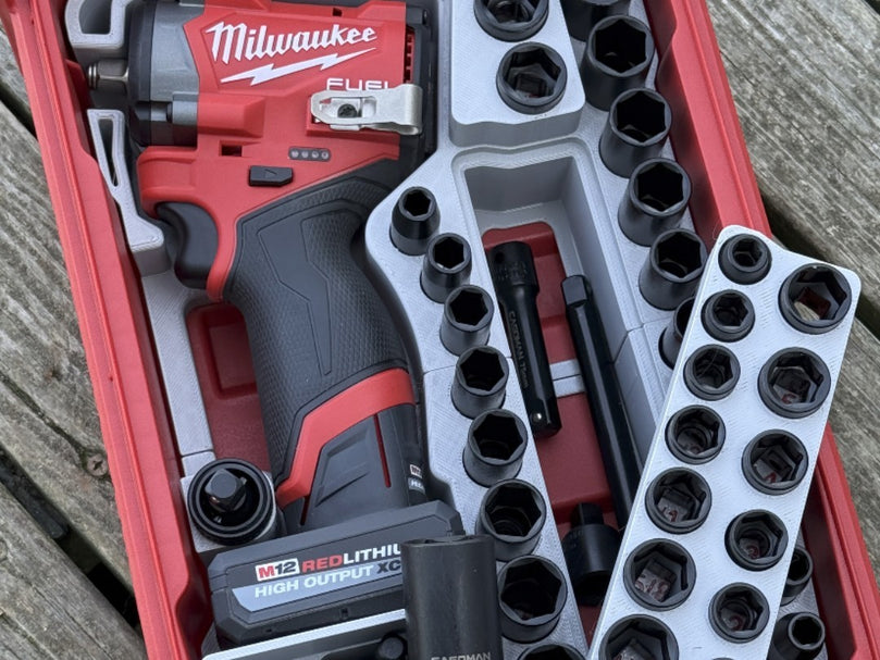 49pc Casoman Socket Set Insert | Milwaukee PACKOUT Compact Organiser 48-22-8435