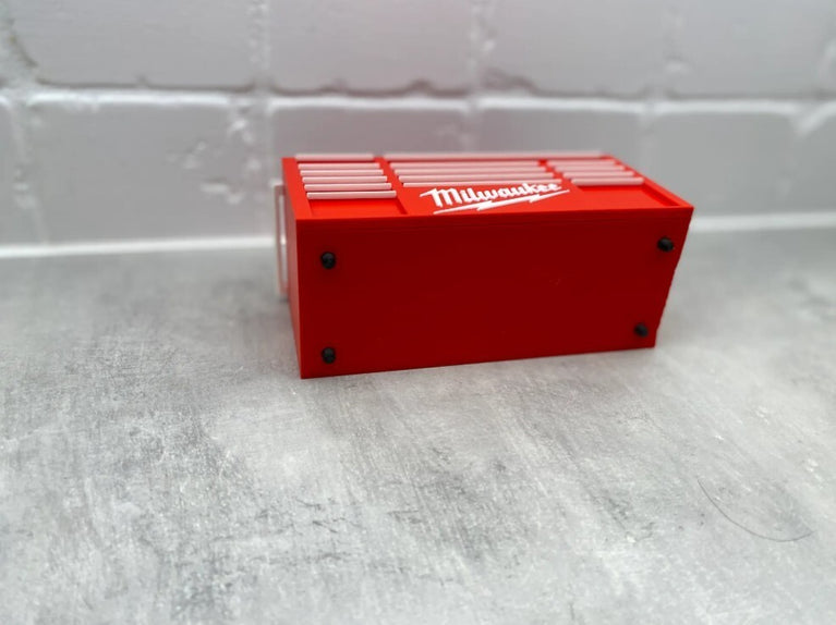 Milwaukee Toolbox Pen Holder - 3D Printed Desk Organizer  - Lid or No Lid Option