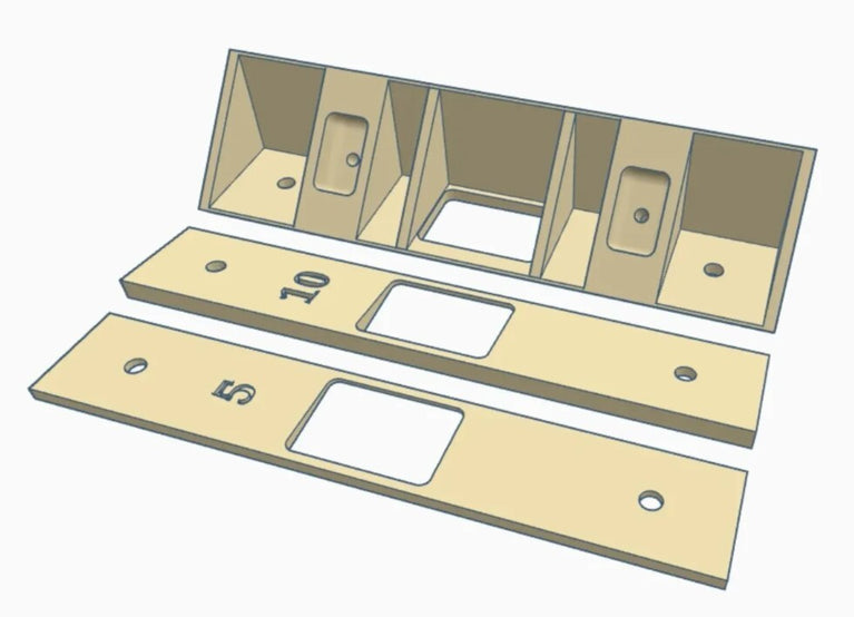 Eufy 2K (Battery/Wired) Doorbell Wedge 35-55 Degrees Kit  (3D Printed - ABS)