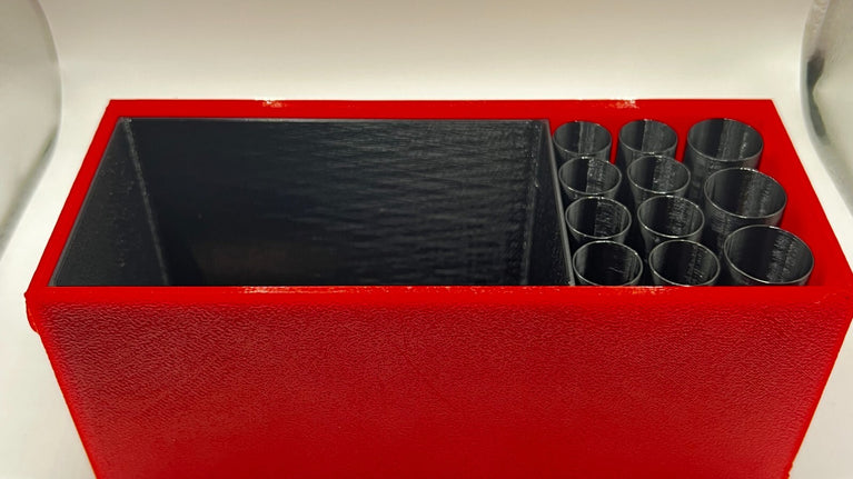 Milwaukee Toolbox Pen Holder - 3D Printed Desk Organizer  - Lid or No Lid Option
