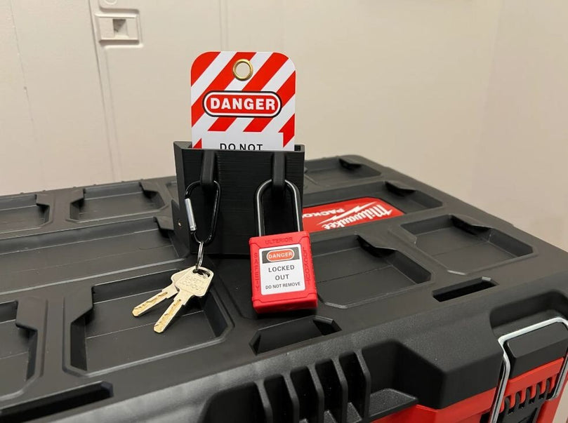 Milwaukee Packout Lockout Tagout Holder – Secure LOTO Storage for Packout Rails