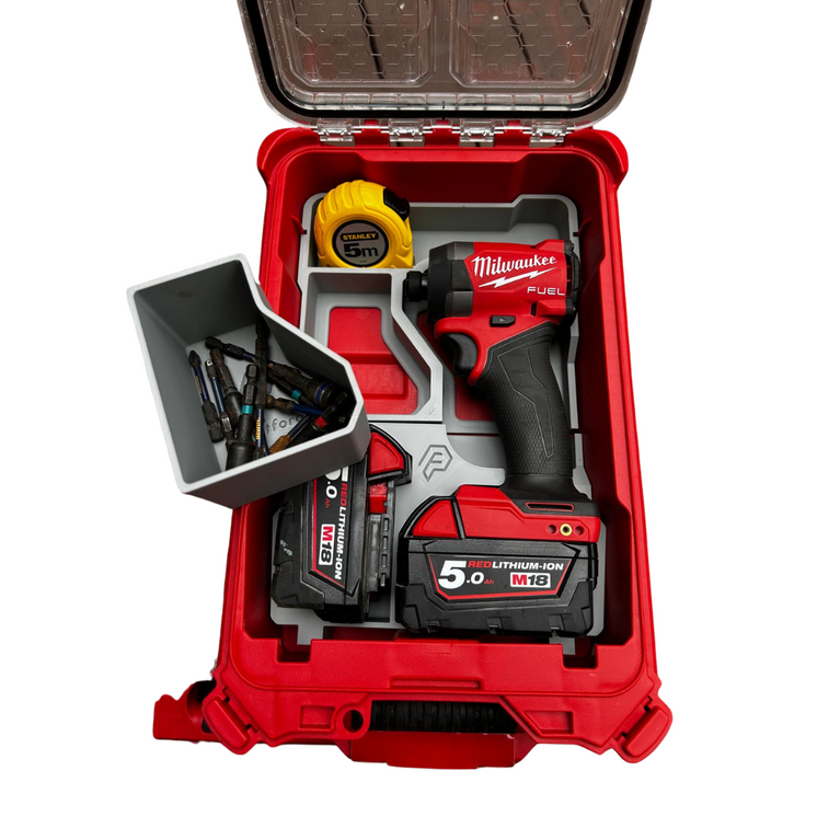 Milwaukee PACKOUT Insert – M18 Gen 3 Impact Driver & Battery Holder (3D Printed)
