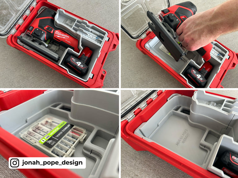 Milwaukee Packout Insert for M12 FUEL Jigsaw & Accessories – Fits 48228435 Compact Organiser