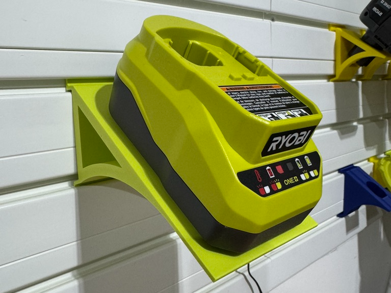 Ryobi 18V Battery Charger Holder for Slatwall - Tool Holder