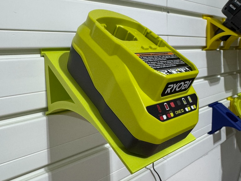 Ryobi 18V Battery Charger Holder for Slatwall - Tool Holder