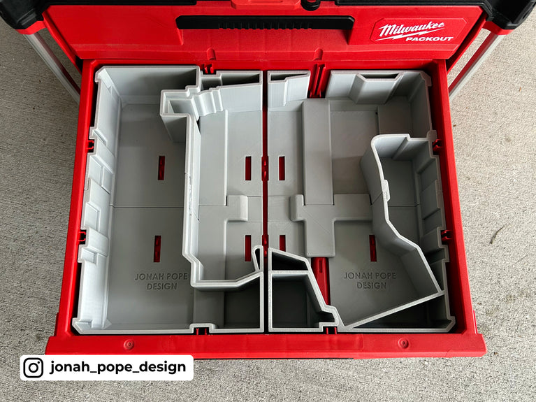 Milwaukee M18 18 Gauge Brad Nailer for Milwaukee PACKOUT Drawers - PACKOUT 3-Drawer Tool Box 48228443