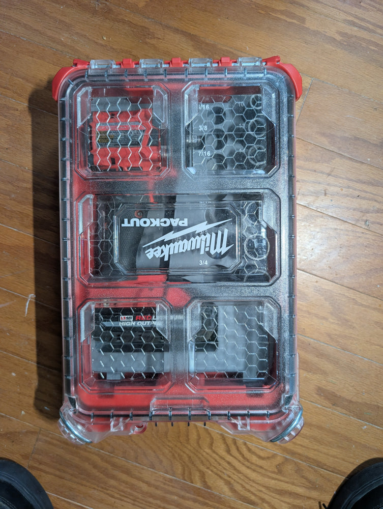 Compact Insert – Fits Milwaukee Packout 5 Compartment Organizer (48-22-8435) for M18 3/8" Impact & Socket Sets