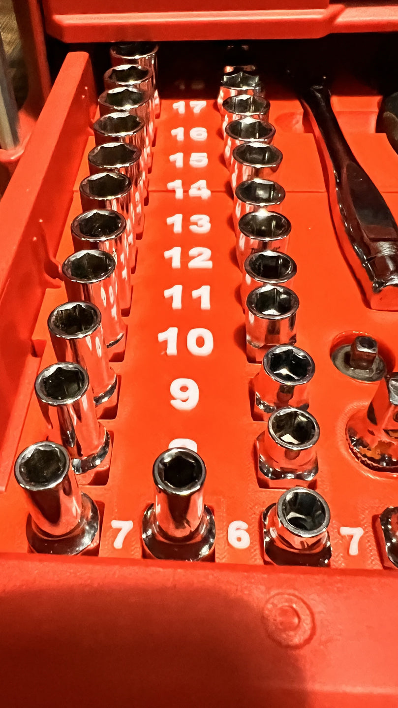 Milwaukee 56 Piece Plus 11 Socket Set PACKOUT Drawer Insert - PACKOUT Insert