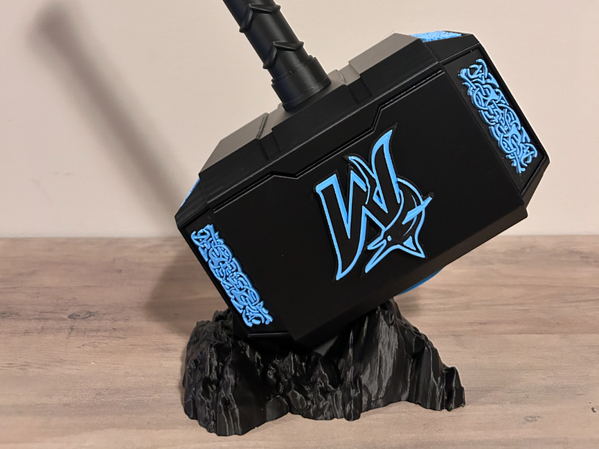 Miami Marlins Mjolnir - Thor's Hammer - Battery Storage Insert - Tool Insert