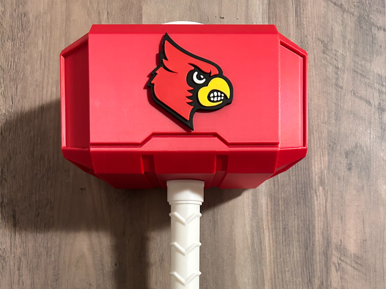Louisville Cardinals Mjolnir - Thor's Hammer - Battery Storage Insert