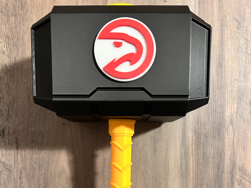Atlanta Hawks Mjolnir - Thor's Hammer - Battery Storage Insert - Tool Insert