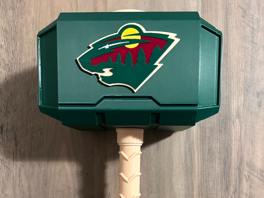 Minnesota Wild Mjolnir - Thor's Hammer - Battery Storage Insert - Tool Insert