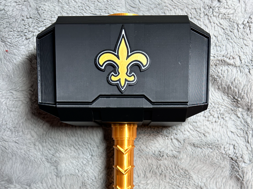 New Orleans Saints Eclipse Mjolnir - Thor's Hammer - Battery Storage Insert