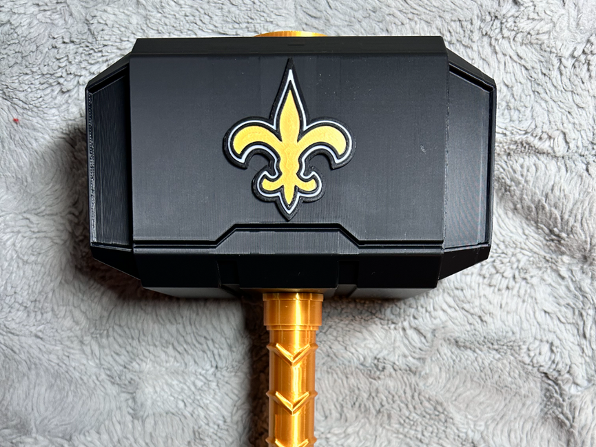 New Orleans Saints Eclipse Mjolnir - Thor's Hammer - Battery Storage Insert