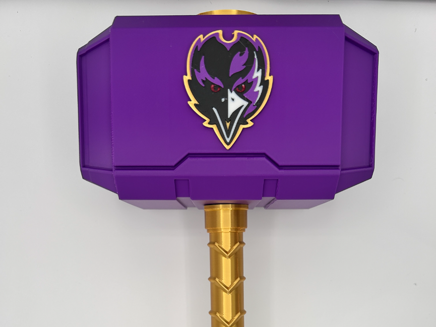 Baltimore Ravens Eclipse Mjolnir - Thor's Hammer - Battery Storage Insert