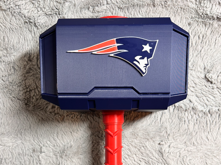 Milwaukee New England Patriots Eclipse Mjolnir - Thor's Hammer - Battery Storage