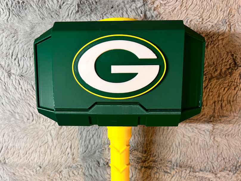 Milwaukee Green Bay Packers Eclipse Mjolnir - Thor's Hammer - Battery Storage