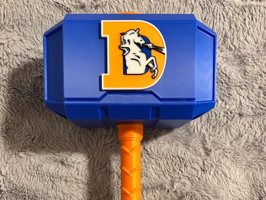 Denver Broncos Throwback Mjolnir Thor's Hammer