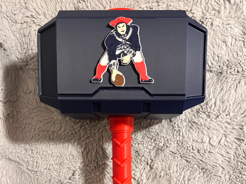 New England Patriots Throwback Mjolnir Thor's Hammer