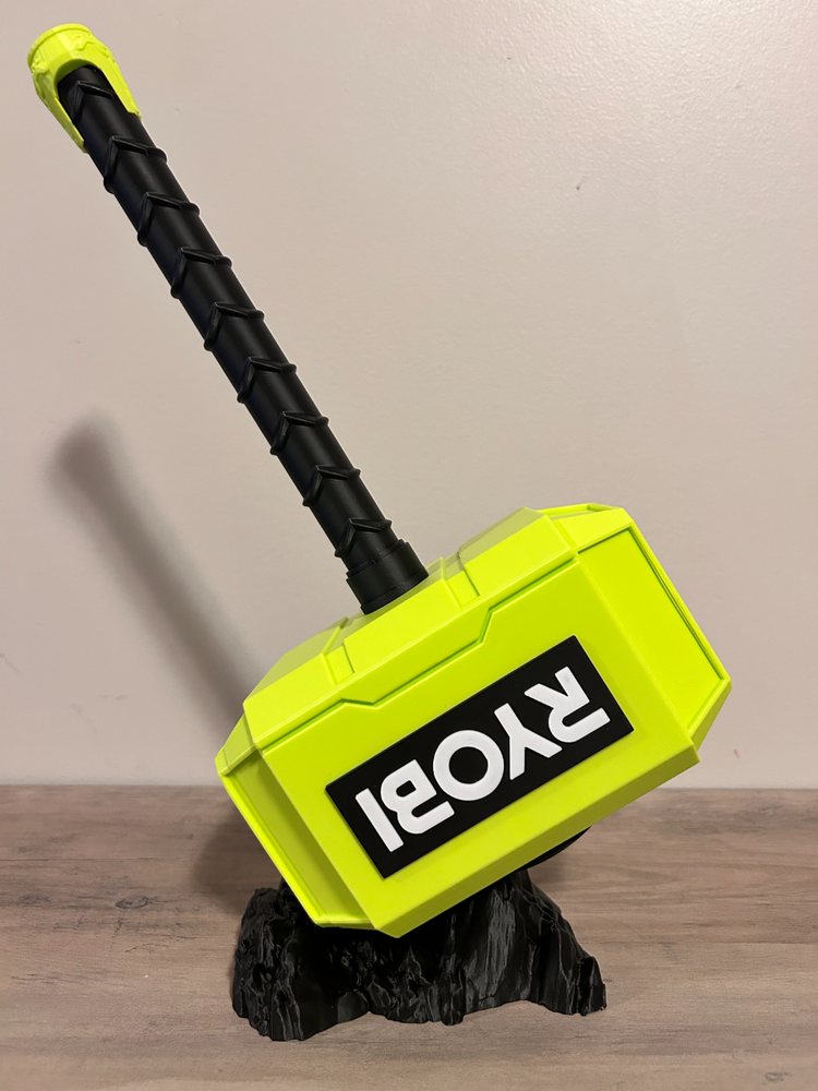 Ryobi Inspired Novelty Hammer Prop - Battery Storage Insert - Tool Insert