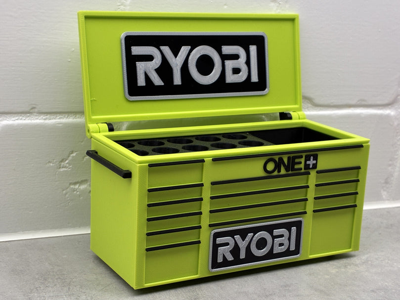 Ryobi Inspired Mini Toolbox Caddy - Battery Storage Insert - Tool Insert