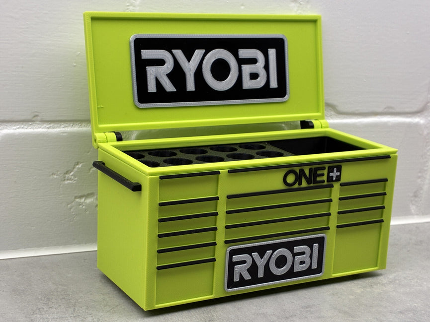 Ryobi Inspired Mini Toolbox Caddy - Battery Storage Insert - Tool Insert
