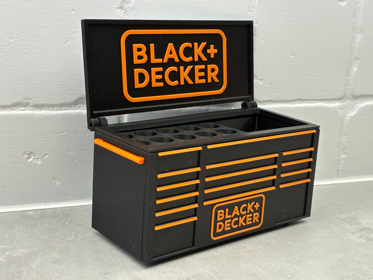 Black + Decker Inspired Mini Toolbox Caddy - Battery Storage Insert