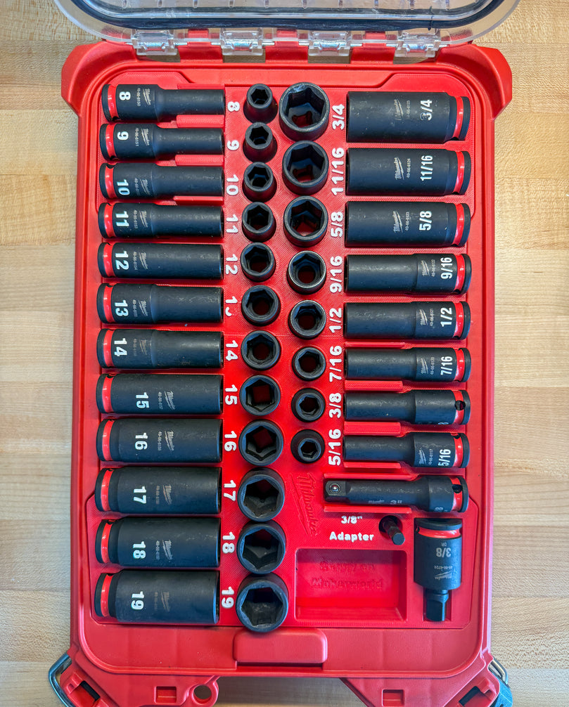 Milwaukee 3/8in 43PC Impact Socket PACKOUT Insert